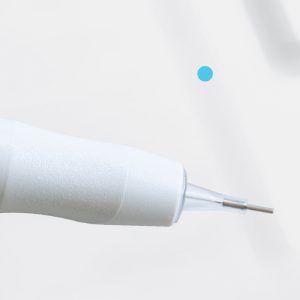 Safety 1-point white needle for micropigmentation